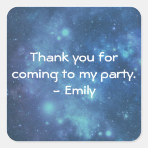 Thank You for coming space image Square Sticker