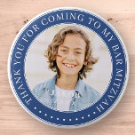 Thank You For Coming To My Bar Mitzvah Photo 6 Cm Round Badge<br><div class="desc">This simple and classic design is composed of serif typography and add a custom photo. Thank you for coming to Bar Mitzvah.</div>