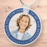 Thank You For Coming To My Bar Mitzvah Photo Key Ring<br><div class="desc">This simple and classic design is composed of serif typography and add a custom photo. Thank you for coming to Bar Mitzvah.</div>