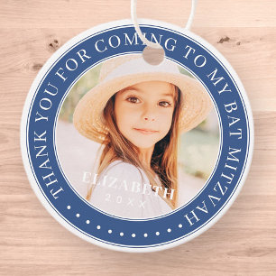 Thank You For Coming To My Bat Mitzvah Photo Favour Tags