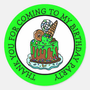 Thank you for coming to my Birthday  Classic Round Sticker