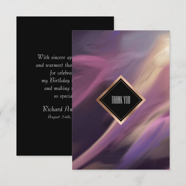 Thank You for coming to my Birthday Custom Card (Front/Back)