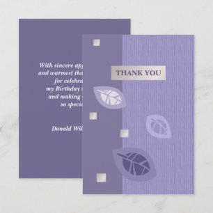 Thank You for coming to my Birthday Flat Cards