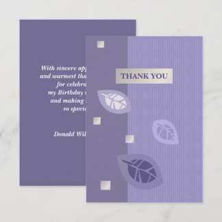 Thank You for coming to my Birthday Flat Cards