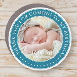 Thank You For Coming To My Birthday Modern Photo Car Magnet<br><div class="desc">This simple and classic design is composed of serif typography and add a custom photo. Thank you for coming to birthday party.</div>