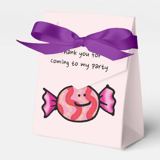 Thank you for coming to my birthday party favour box (Front Side)