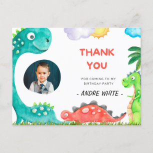 Thank you for coming to my birthday party pstcard  announcement postcard