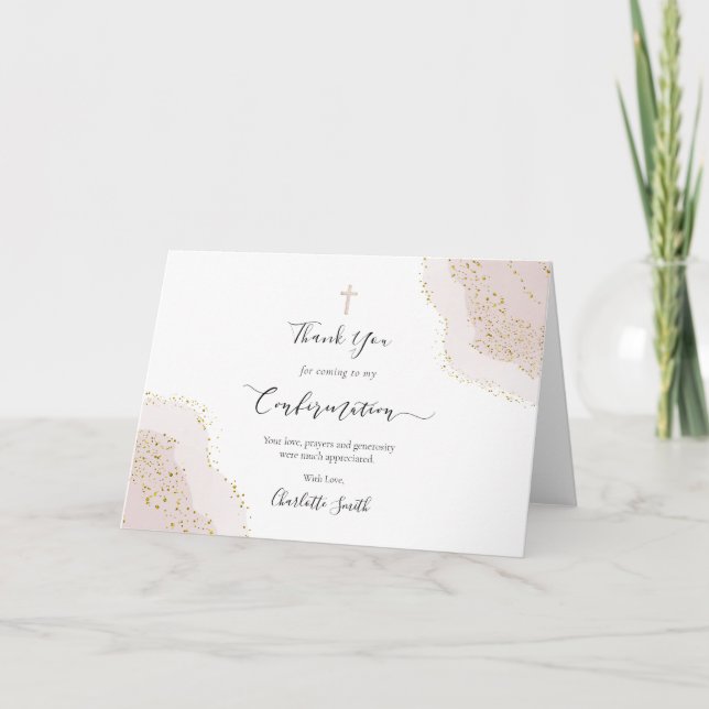 Thank you for coming to my Confirmation Card (Front)