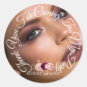 Thank You For Coming To My Party Photo Birthday Classic Round Sticker
