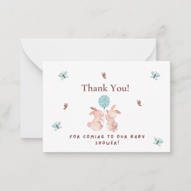 Thank You For Coming to Our Baby Shower Card (Front)