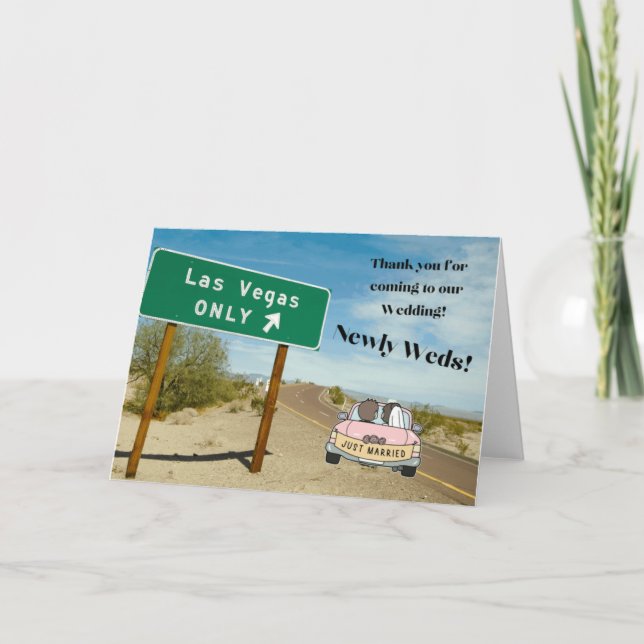Thank you for coming to our Wedding Las Vegas Card (Front)