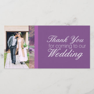 Thank You for coming to our wedding personalised Card
