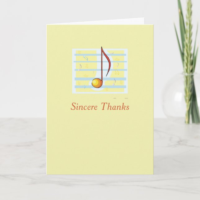 Thank You for Coming to Retirement Party Music Card (Front)