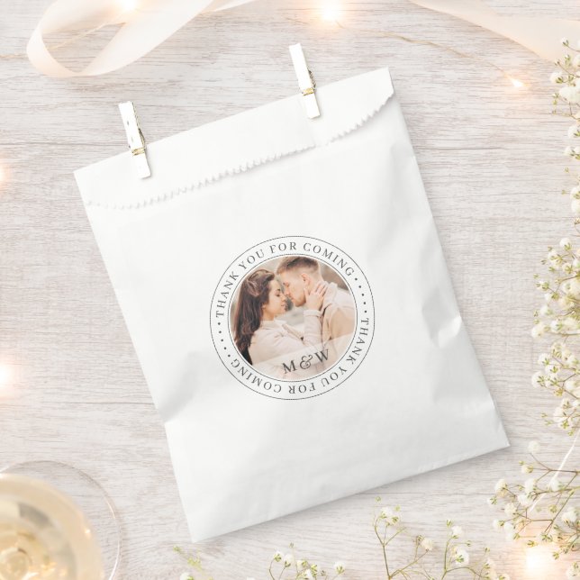 Thank You For Coming Wedding Classic Custom Photo Favour Bags (Clipped)