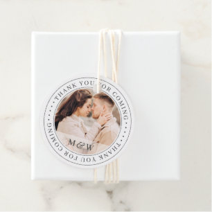 Thank You For Coming Wedding Classic Custom Photo Favour Tags