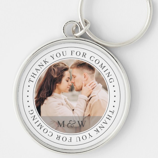 Thank You For Coming Wedding Classic Custom Photo Key Ring (Front)