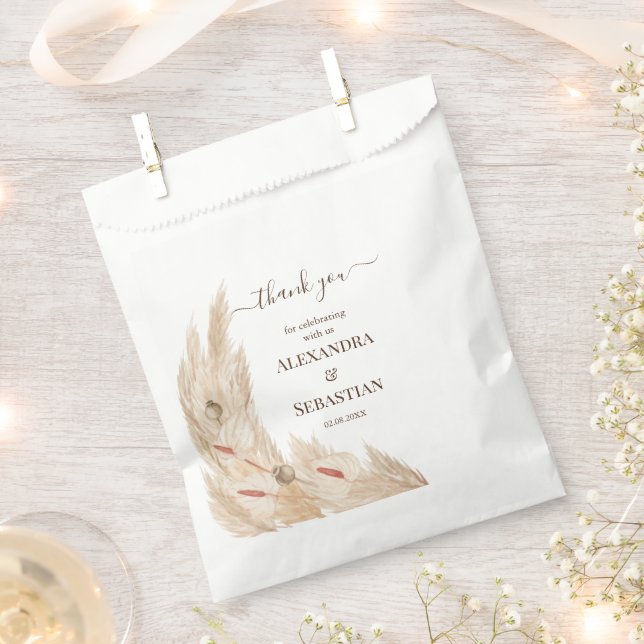 Thank you for Coming Wedding Sweet Favour Bag (Clipped)