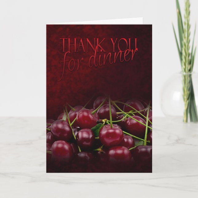 Thank You For Dinner Stylish Card (Front)