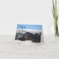 Thank You for Donation, Clouds Skyscape Note Card