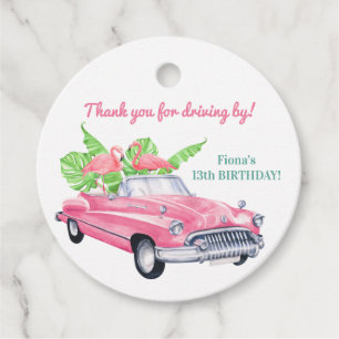 Thank You For Driving By Party Favour Tags