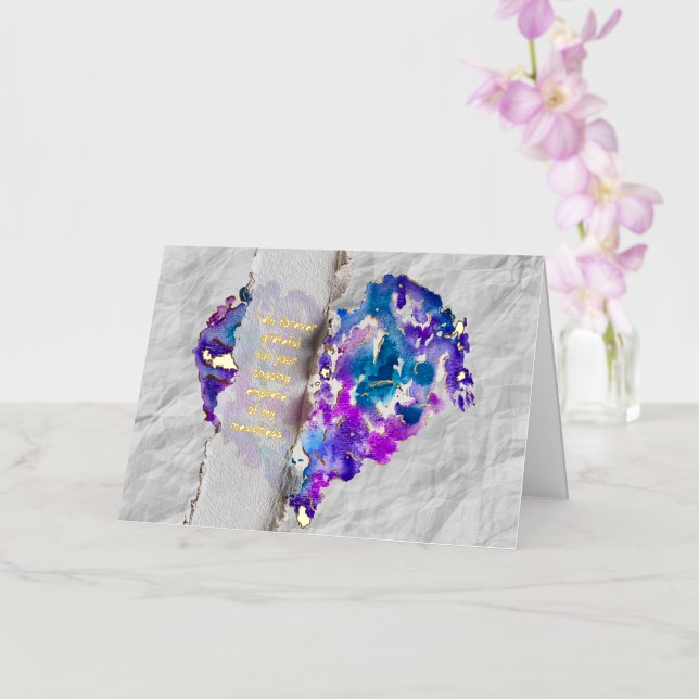 Thank You for Embracing Messiness Foil Love Card (Orchid)