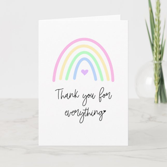 Thank You For Everything Card (Front)