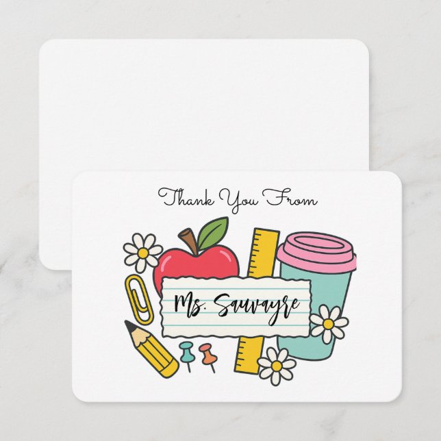 Thank You For Everything - Teaching Assistant Card (Front/Back)