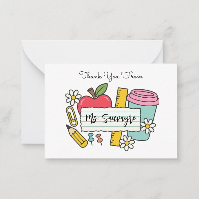 Thank You For Everything - Teaching Assistant Card (Front)