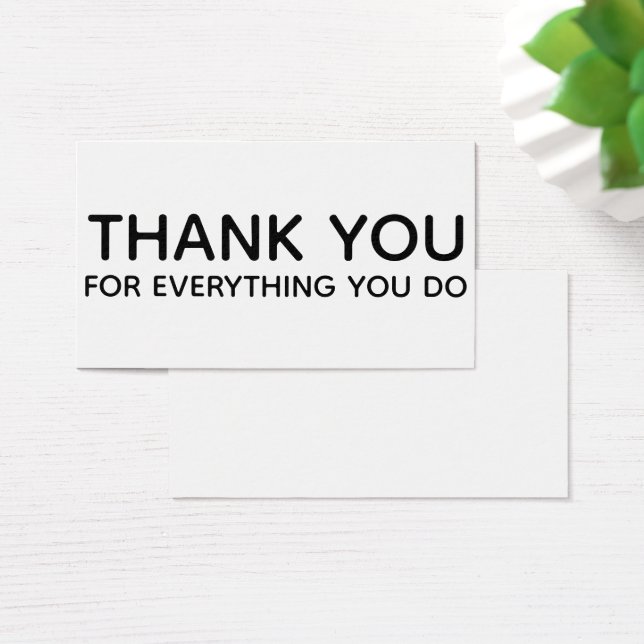 Thank You For Everything You Do Gift Insert Card (Desk)