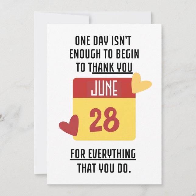 THANK YOU FOR EVERYTHING YOU DO HOLIDAY CARD (Front)