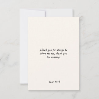 Thank You For Existing Couple Love Greeting Card