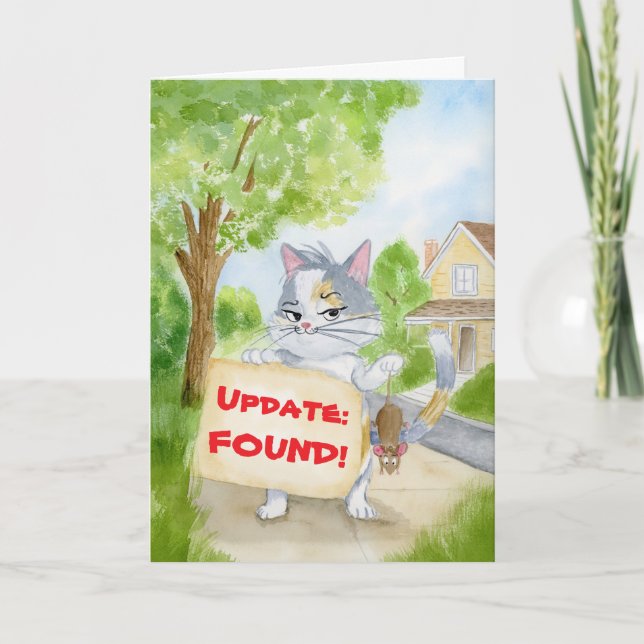 Thank You for Finding My Cat Card (Front)