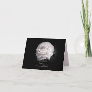 Thank You for Flowers One Pale Pink Rose Note Card