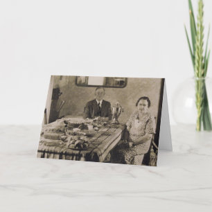 Thank You for Food and Hospitality, Vintage Photo Card