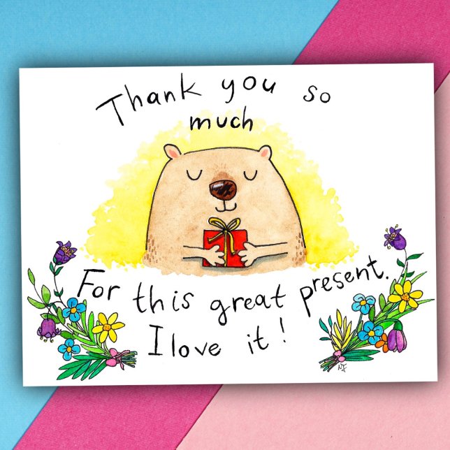 Thank you for gift postcard by Nicole Janes (Creator Uploaded)