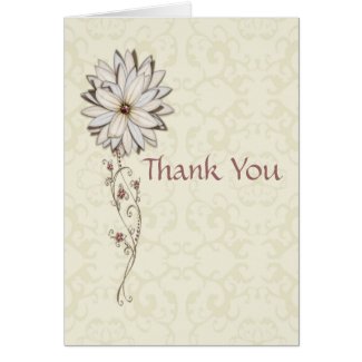 Thank You for Gifts with Elegant Flower Design Card