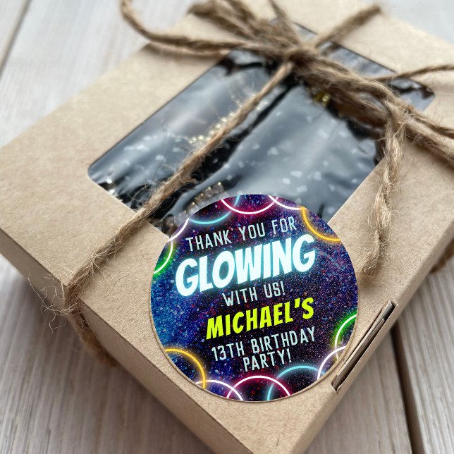 Thank You for Glowing with Us Glow in the Dark Classic Round Sticker (Creator Uploaded)