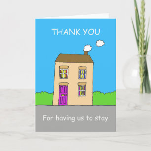 Thank you for having us to stay. card