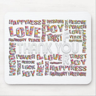 Thank You For ... Hearts make your own backgr. Mouse Mat