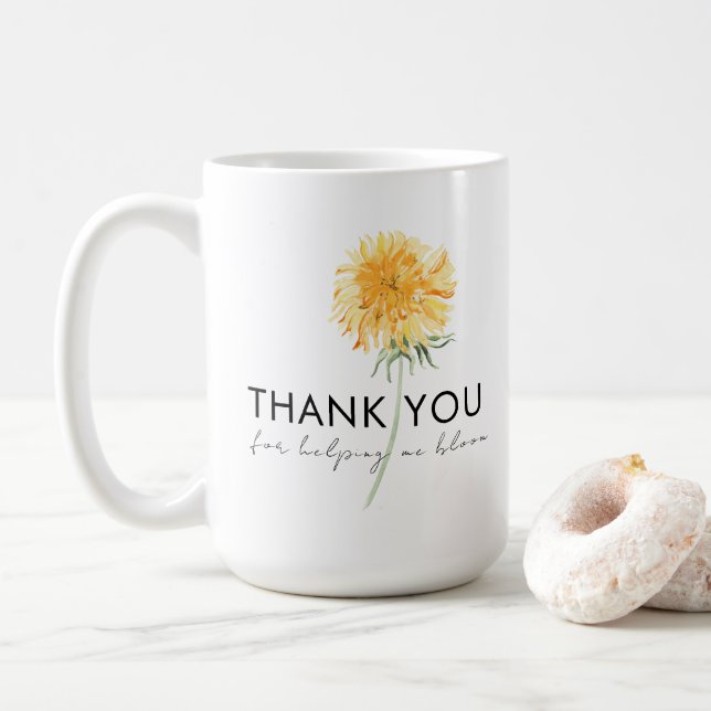 Thank You For Helping Me Bloom Mug (With Donut)