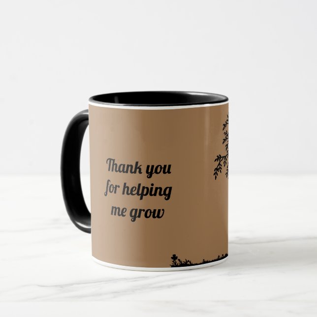 Thank You For Helping Me Grow Teacher Appreciation Mug (Front Left)