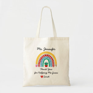 Thank You for Helping Me Grow Teacher Appreciation Tote Bag