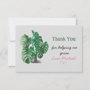 Thank You for Helping Me Grow Watercolor Plant