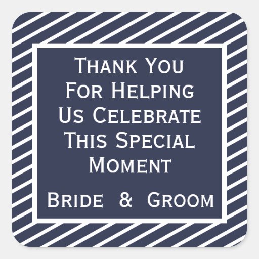 Image of Thank You For Helping Us Celebrate Wedding Sticker