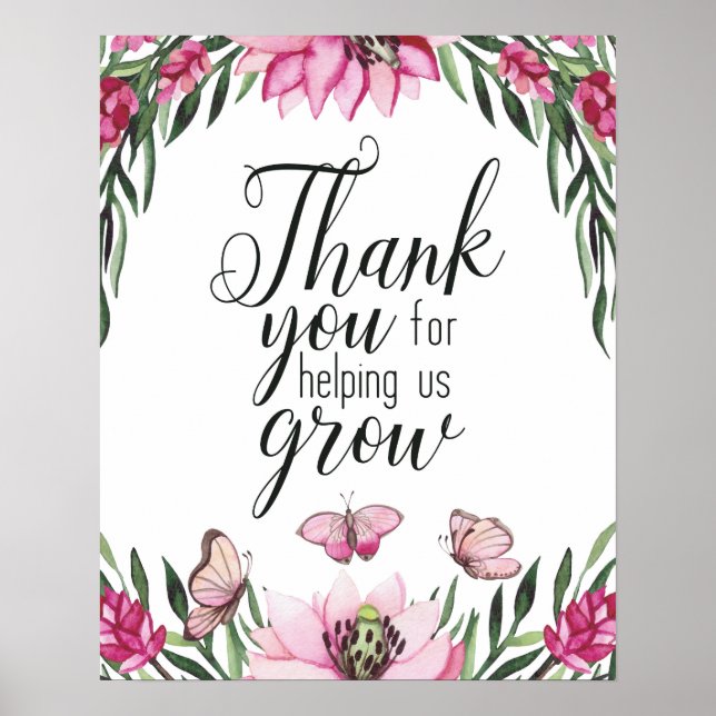 Thank You for Helping Us Grow, Teacher Poster (Front)