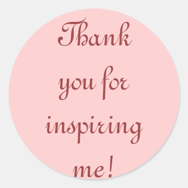 Thank you for inspiring me! Stickers (Front)