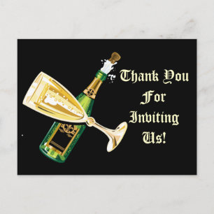 Thank you for inviting us champaign postcard
