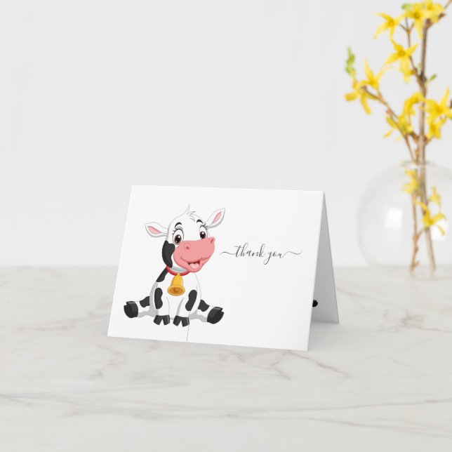 Thank You for Joining Us cow  Card (Yellow Flower)