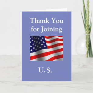 "Thank You for Joining US" New American Citizen Thank You Card