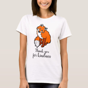 Thank you for kindness red fox funny elegant T-Shirt